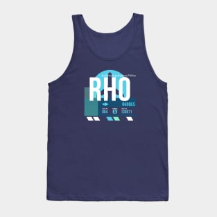 Rhodes (RHO) Airport // Sunset Baggage Tag Tank Top